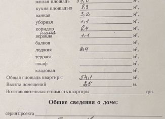 2-ком. квартира на продажу, 54 м2, посёлок городского типа Гвардейское, улица Острякова