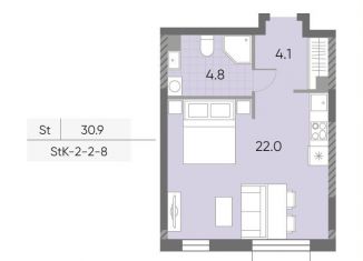 Продается квартира студия, 30.9 м2, Москва, район Западное Дегунино