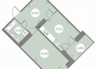 Продается однокомнатная квартира, 43 м2, Санкт-Петербург, Красносельский район, улица Маршала Захарова, 10