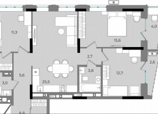 Продам 3-комнатную квартиру, 93.9 м2, Удмуртия
