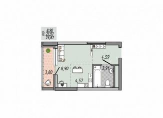 Продам квартиру студию, 23.9 м2, Екатеринбург, Ленинский район, улица Печатников, 3