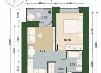 Продается 1-комнатная квартира, 38.2 м2, городской посёлок Новоселье, Адмиралтейская улица, 6, ЖК Уютный