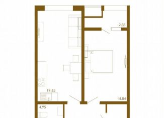 Продажа двухкомнатной квартиры, 50.5 м2, село Белоглинка, Парковая улица, 1к1