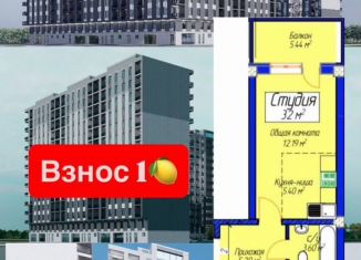 Продаю квартиру студию, 32 м2, Махачкала, Ленинский внутригородской район, проспект Насрутдинова, 168