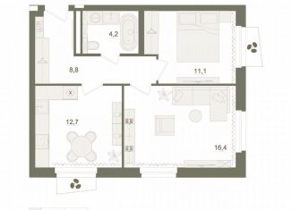 Продам двухкомнатную квартиру, 53.2 м2, Республика Башкортостан