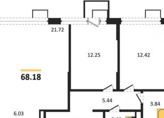 Продается двухкомнатная квартира, 68.2 м2, Воронеж, проспект Труда, 117
