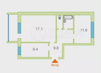 Продается двухкомнатная квартира, 51 м2, посёлок городского типа Богандинский, Клубная улица, 2