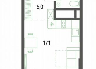 Продажа квартиры студии, 28.2 м2, Котельники, микрорайон Новые Котельники, 22
