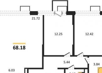 Продам 2-ком. квартиру, 68.2 м2, Воронеж, проспект Труда, 117