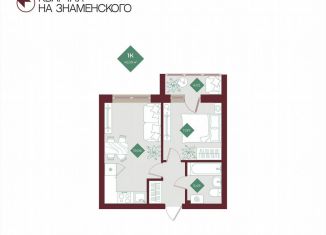 1-комнатная квартира на продажу, 45.2 м2, Тобольск, микрорайон 3Б, 6Бк2