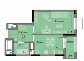 Продам однокомнатную квартиру, 34 м2, Удмуртия
