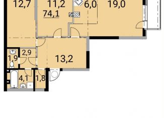 Продам 2-комнатную квартиру, 73.4 м2, Республика Башкортостан