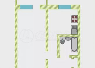 Продается 1-ком. квартира, 31.7 м2, Тюмень, улица Маршала Захарова, 5, Ленинский округ