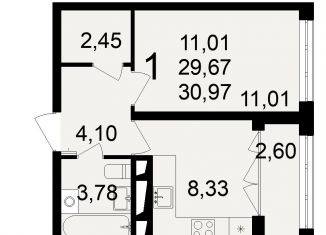 Продажа 1-ком. квартиры, 31 м2, Тула