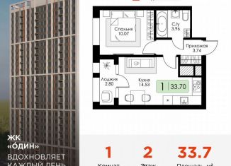 Продажа однокомнатной квартиры, 33.7 м2, Тула, Зареченский территориальный округ