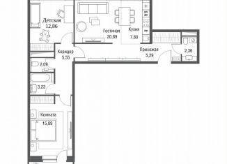 Продажа 3-комнатной квартиры, 78.3 м2, Одинцово