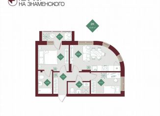 Продажа 2-ком. квартиры, 63.8 м2, Тобольск, микрорайон 3Б, 6Бк2