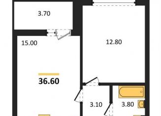 Продается однокомнатная квартира, 36.6 м2, Воронеж