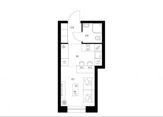 Продам квартиру студию, 20.6 м2, Санкт-Петербург, метро Горный институт