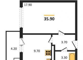 Продажа однокомнатной квартиры, 35.9 м2, Воронеж, улица Шибилкина, 5