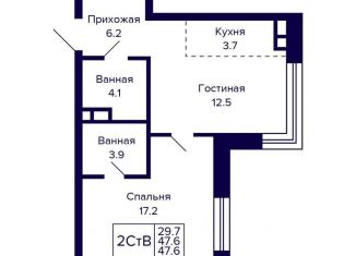 Продаю 2-комнатную квартиру, 47.6 м2, Новосибирск, метро Золотая Нива, улица Грибоедова, с1