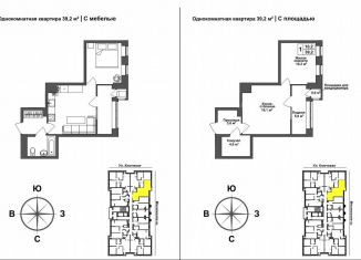 Продаю 1-ком. квартиру, 39.2 м2, Тула, Ключевая улица, 4