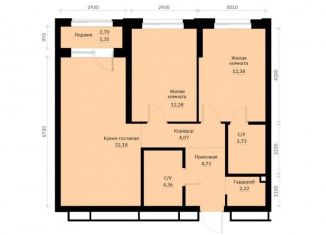 Продам двухкомнатную квартиру, 67.3 м2, Екатеринбург, Орджоникидзевский район