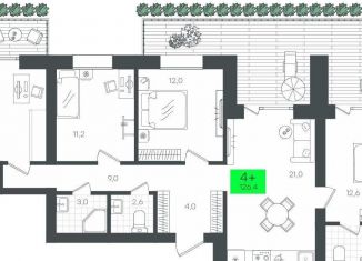 Продаю трехкомнатную квартиру, 126.4 м2, Тюмень