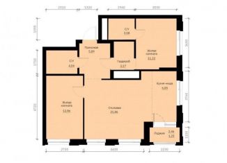 Продается 2-ком. квартира, 70.2 м2, Екатеринбург, Орджоникидзевский район