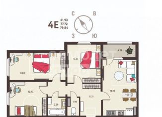 Продажа 4-комнатной квартиры, 79.8 м2, Липецк