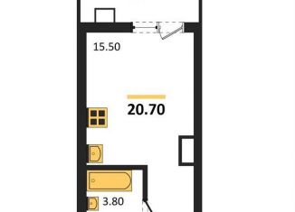 Продам 1-комнатную квартиру, 20.7 м2, Воронеж