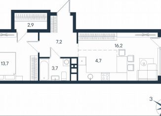 Продаю 2-ком. квартиру, 50 м2, Пермь