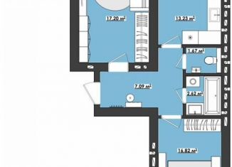 Продается 2-ком. квартира, 60.1 м2, Чита