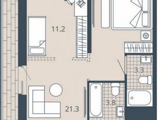 2-комнатная квартира на продажу, 70.4 м2, Воронеж, улица Карпинского, 2