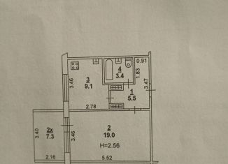 Продам 1-комнатную квартиру, 41 м2, Ростов-на-Дону, Стартовая улица, 16/1