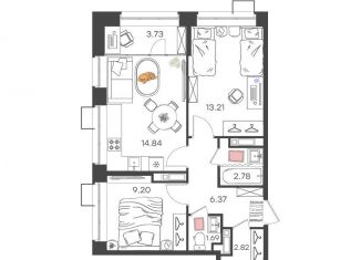 Продается 1-комнатная квартира, 54.6 м2, Нижегородская область