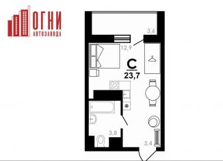 Продажа квартиры студии, 23.7 м2, Нижний Новгород, Коломенская улица, 8к4, Автозаводский район