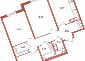Продаю трехкомнатную квартиру, 74.6 м2, Сертолово