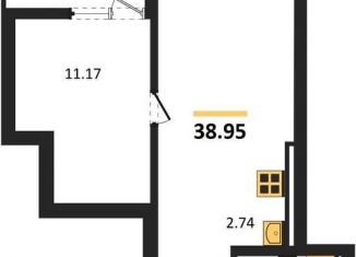 Продается однокомнатная квартира, 39 м2, Новосибирск, метро Золотая Нива, Выборная улица, 133/1