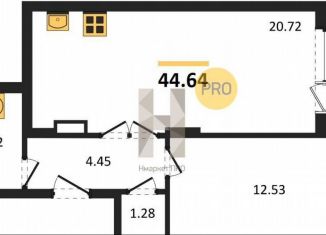 2-комнатная квартира на продажу, 44.6 м2, Воронеж, Покровская улица, 19