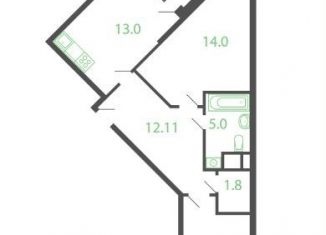 2-комнатная квартира на продажу, 61.9 м2, Котельники, микрорайон Новые Котельники, 20