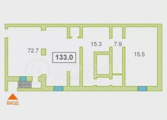 Продажа помещения свободного назначения, 133 м2, Тюмень, Водопроводная улица, 6