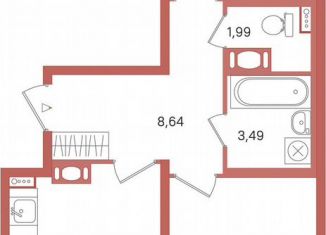 Продажа двухкомнатной квартиры, 57.2 м2, Сертолово