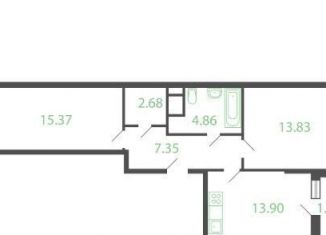 Продаю двухкомнатную квартиру, 60.8 м2, Котельники, микрорайон Новые Котельники, 8