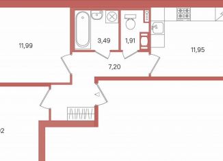 2-ком. квартира на продажу, 52.5 м2, Сертолово