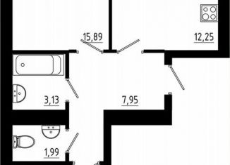 2-ком. квартира на продажу, 56.4 м2, Татарстан, ЖК Притяжение, 2