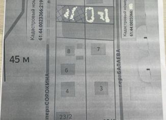 Продается участок, 6 сот., Ростов-на-Дону, переулок Сорокина