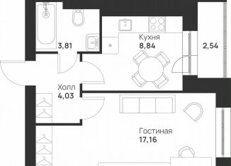 Продам однокомнатную квартиру, 36.4 м2, Тула, улица Героя России Зиничева, 8