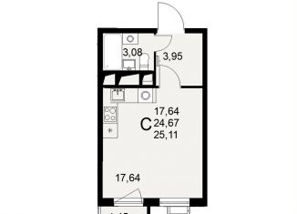 Продается квартира студия, 25.1 м2, Тула, улица Коминтерна, 44