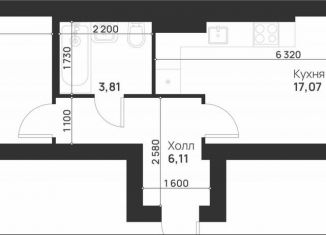 Продажа однокомнатной квартиры, 43.5 м2, Тула, улица Героя России Зиничева, 8